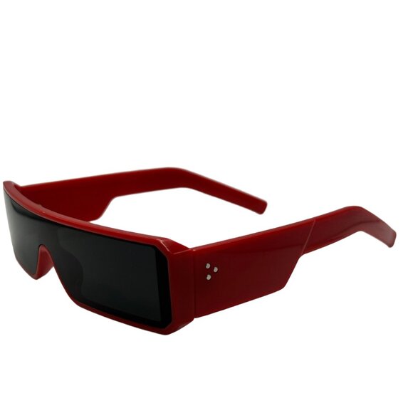 7010 | Red Flat Top Sunglasses - Picture 2 of 5
